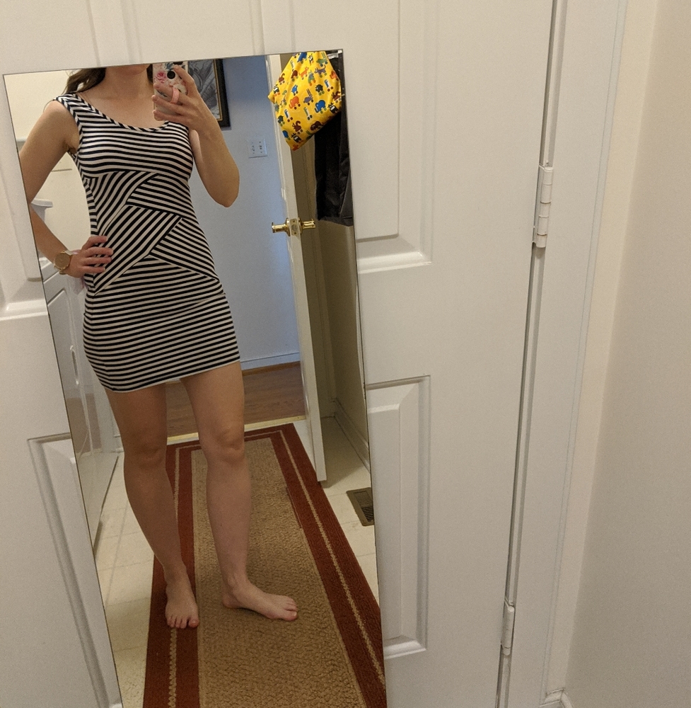 Navy & White Dress